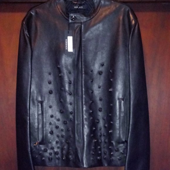 Versace Collection Laser Cut Studded Jacket - Picture 2 of 5